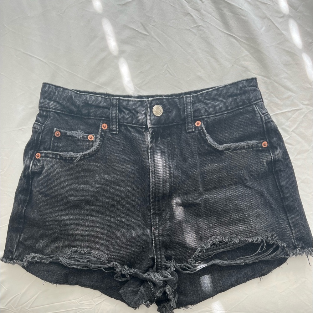 Black Jean Shorts